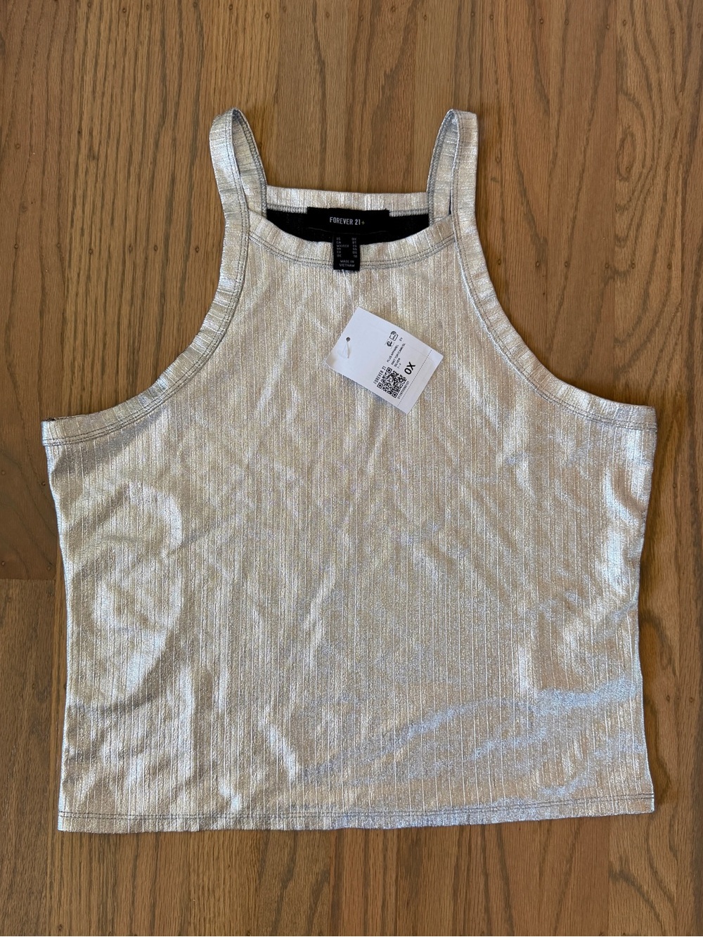 Silver coated tank top